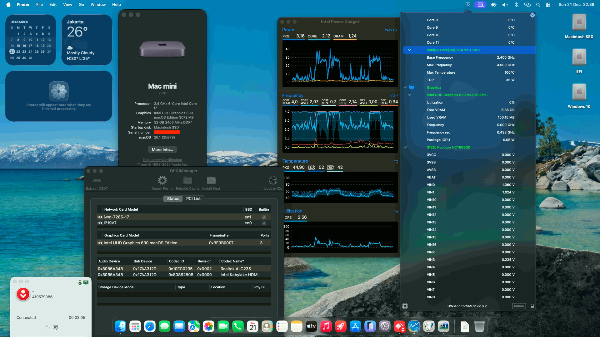 Success Hackintosh macOS Sequoia 26.1 Build 25B78 in Lenovo ThinkCentre M720Q Tiny